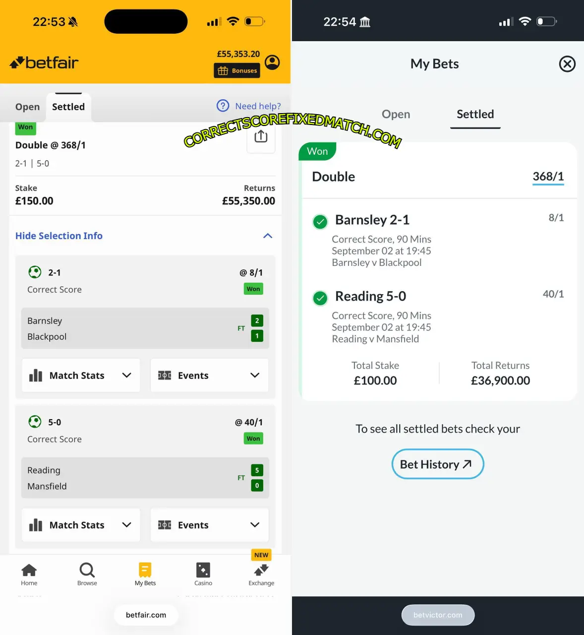 BETVICTOR CORRECT SCORE MATCHES BETVICTOR CORRECT SCORE MATCHES