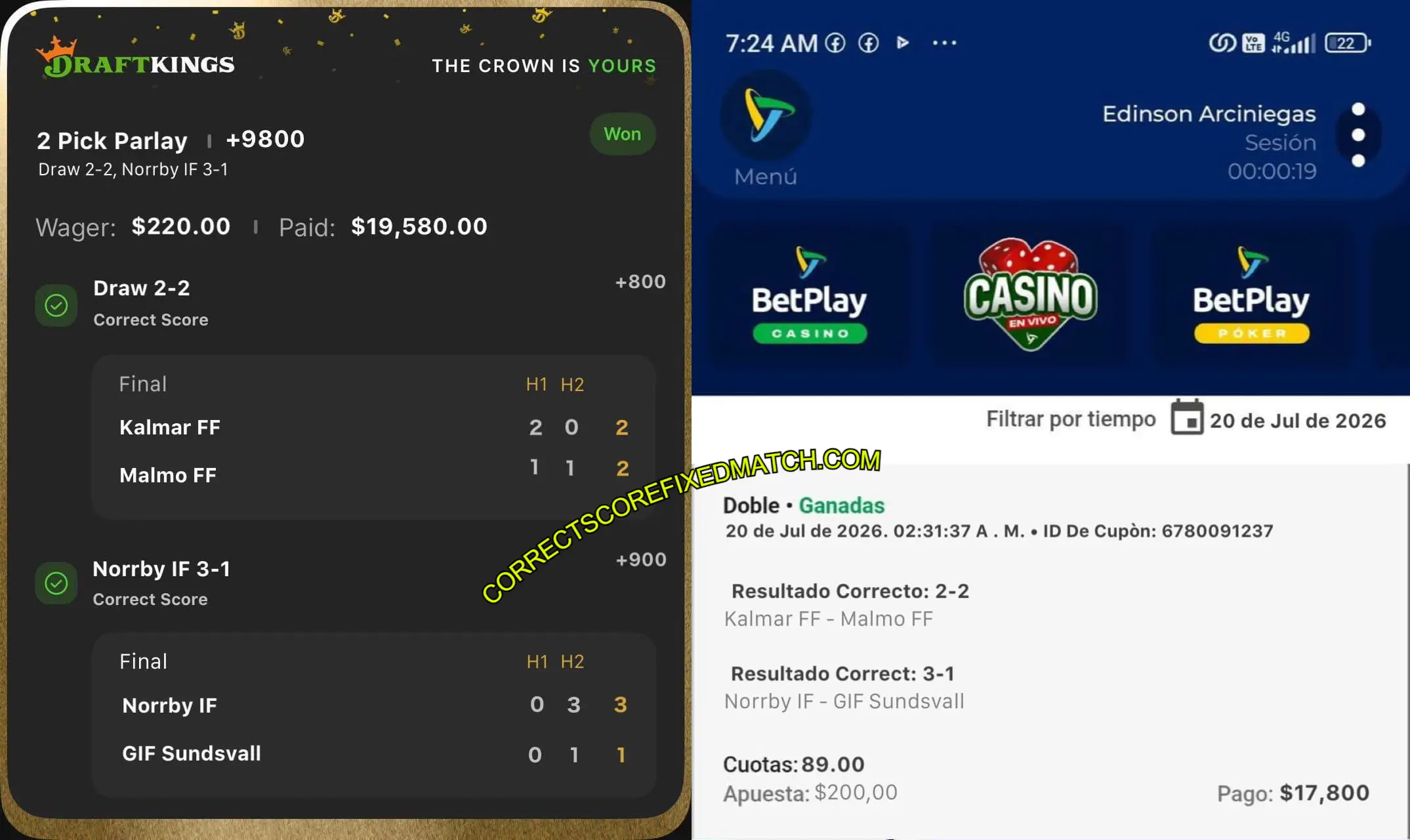 DRAFTKINGS CORRECT SCORE BETTING DRAFTKINGS CORRECT SCORE BETTING