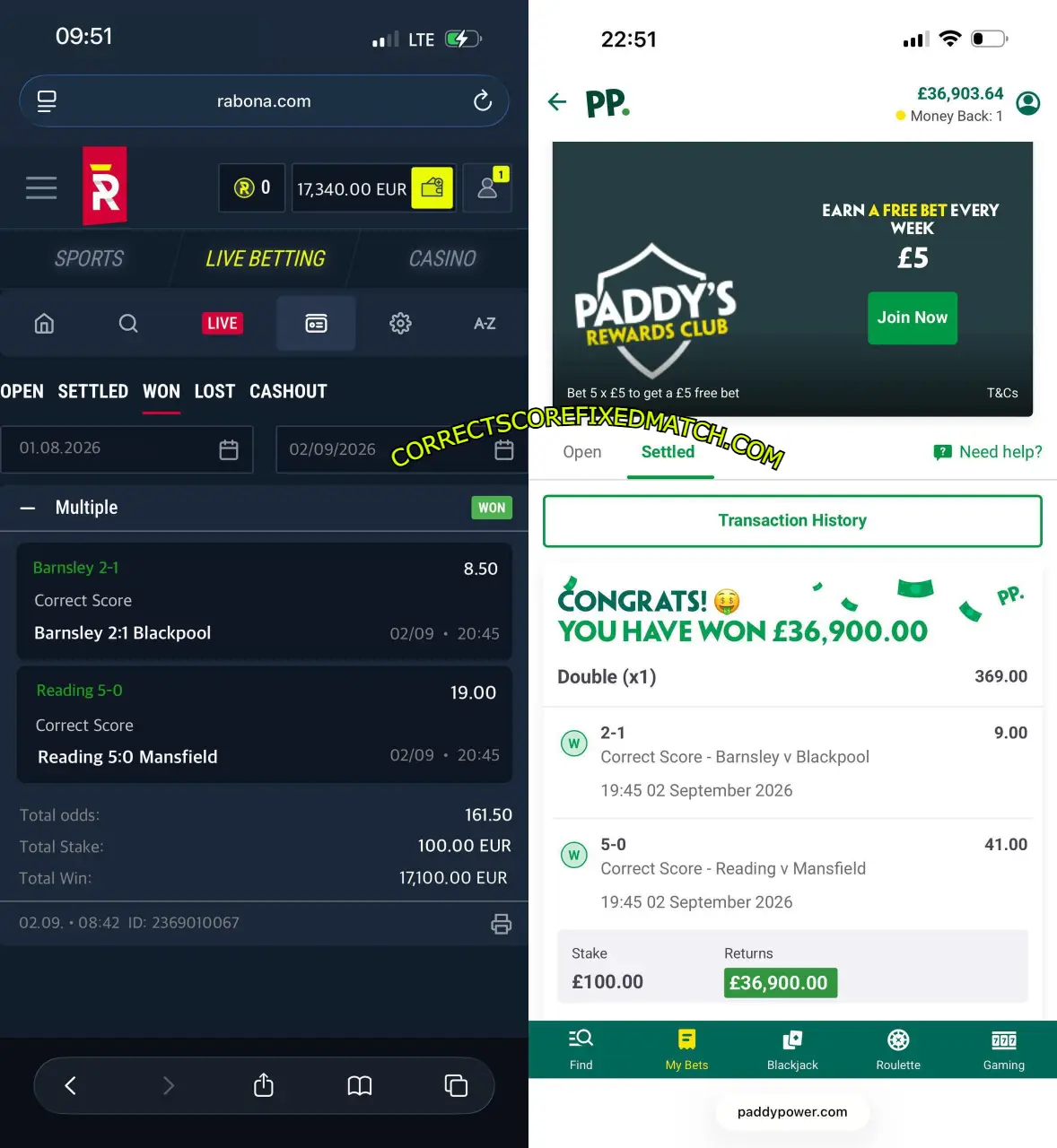 PADDYPOWER SURE CORRECT SCORE MATCHES PADDYPOWER SURE CORRECT SCORE MATCHES