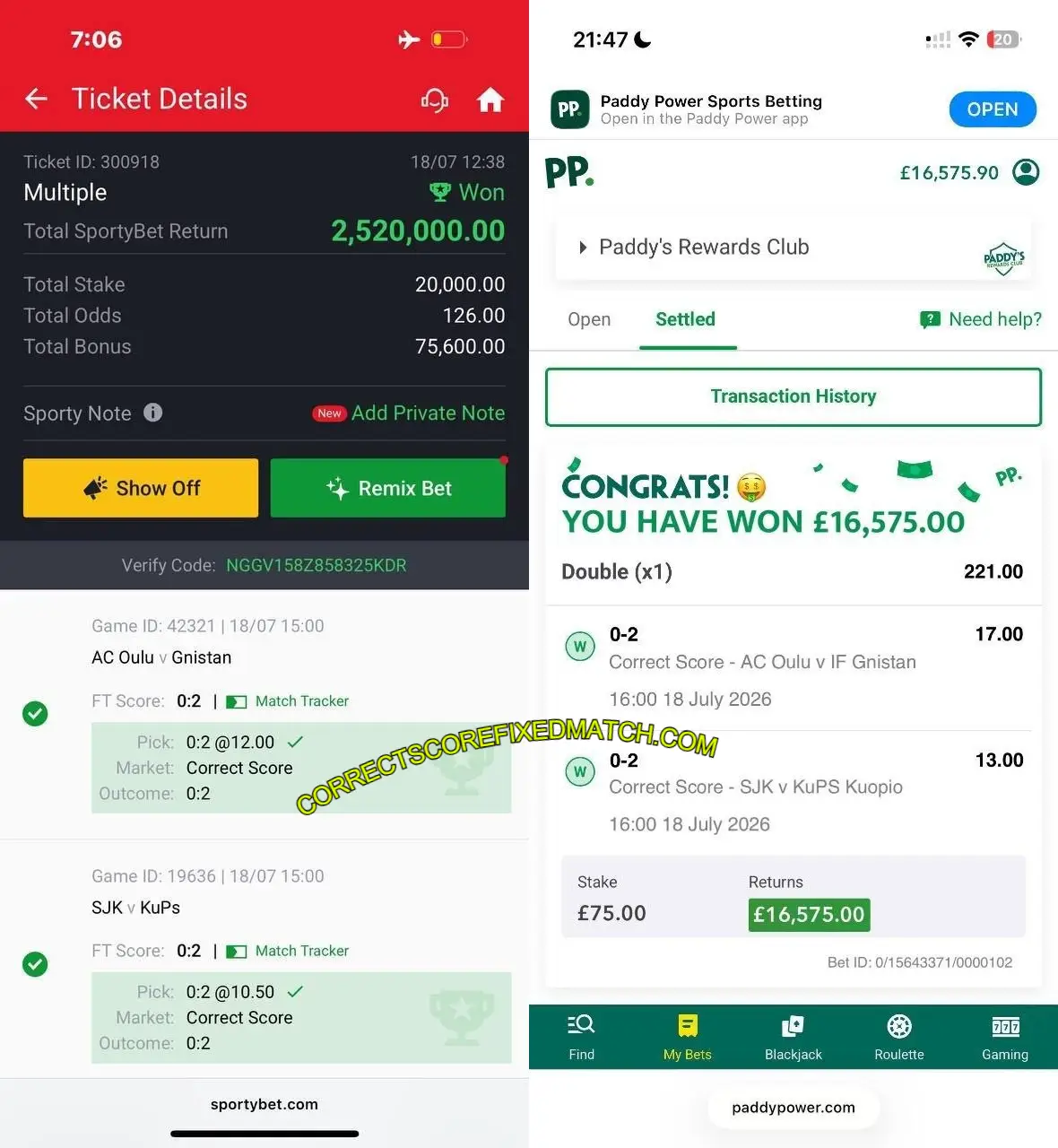SPORTYBET CORRECT SCORE MATCHES SPORTYBET CORRECT SCORE MATCHES