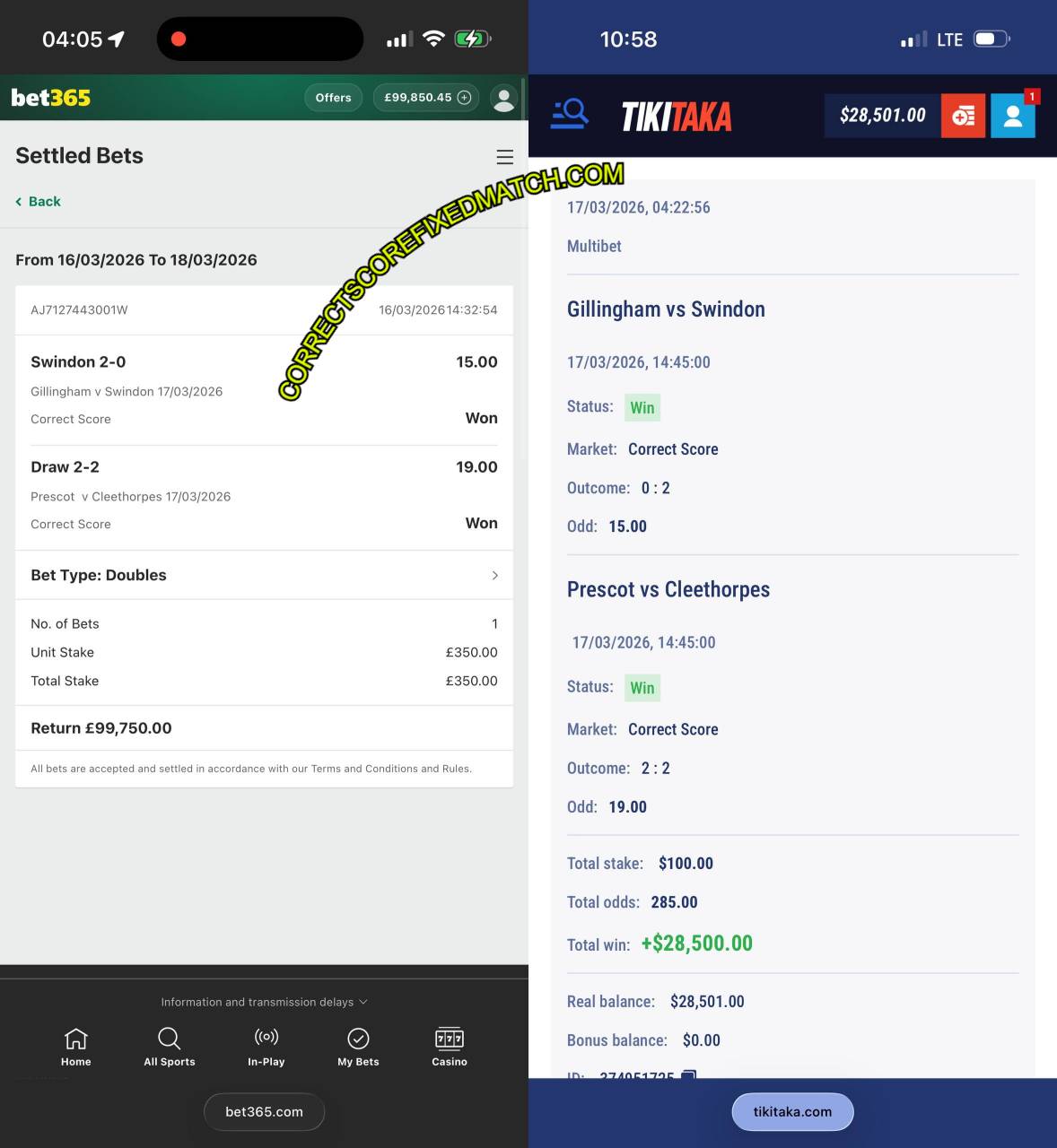 TIKITAKA CORRECT SCORE FIXED MATCHES TIKITAKA CORRECT SCORE FIXED MATCHES